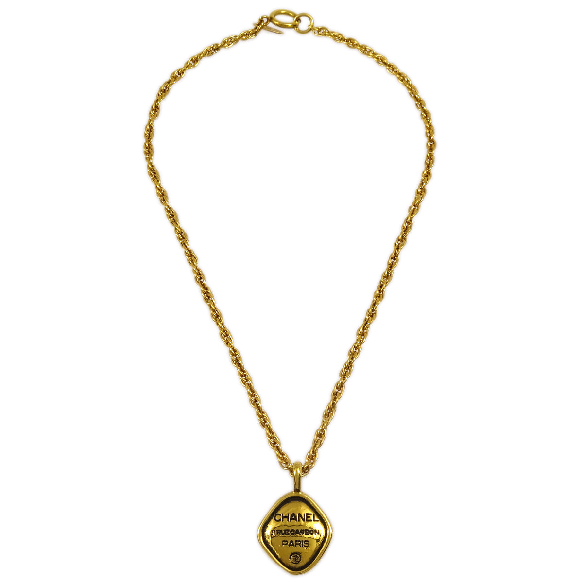 Chanel Chain Pendant Necklace Gold