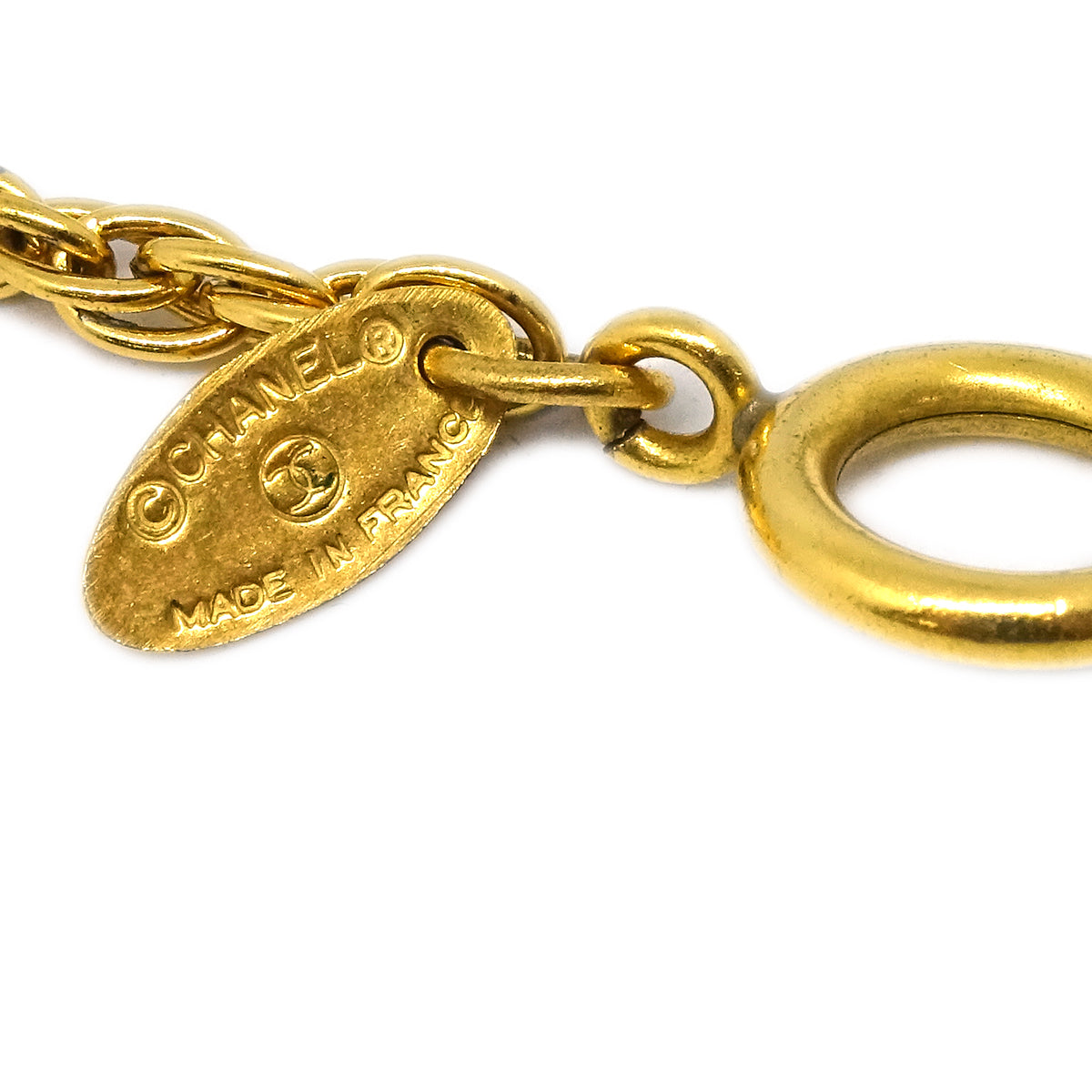 Chanel Chain Pendant Necklace Gold