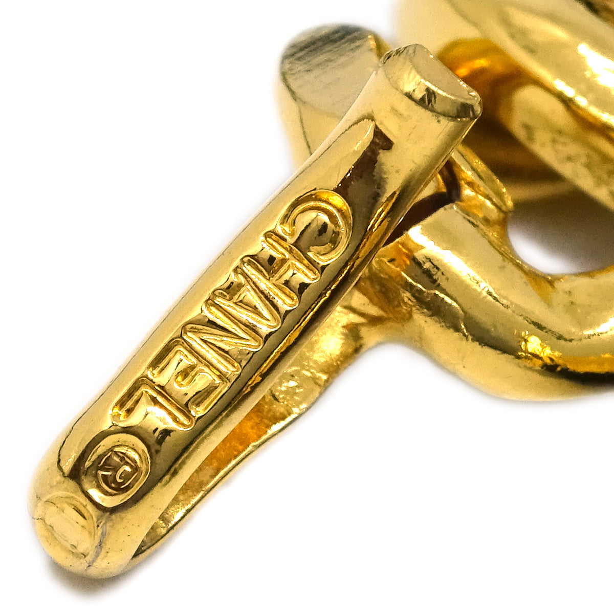 Chanel Gold Black Medallion Chain Belt Small Good