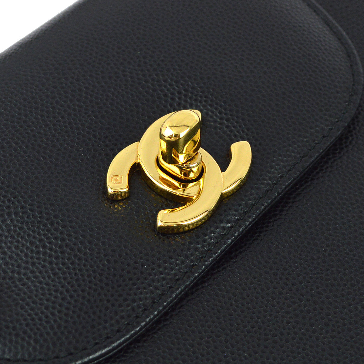 Chanel 1997-1999 Black Caviar Handbag