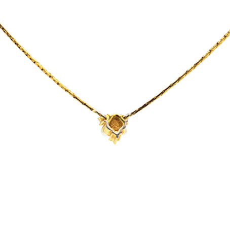 Dior Vintage 3 Pearl Golden Necklace With Rhinestone