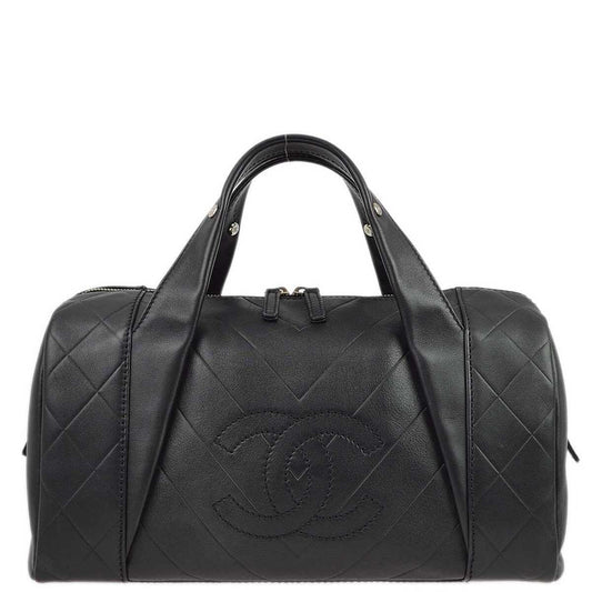 Chanel 2005-2006 Black Lambskin Chevron Handbag
