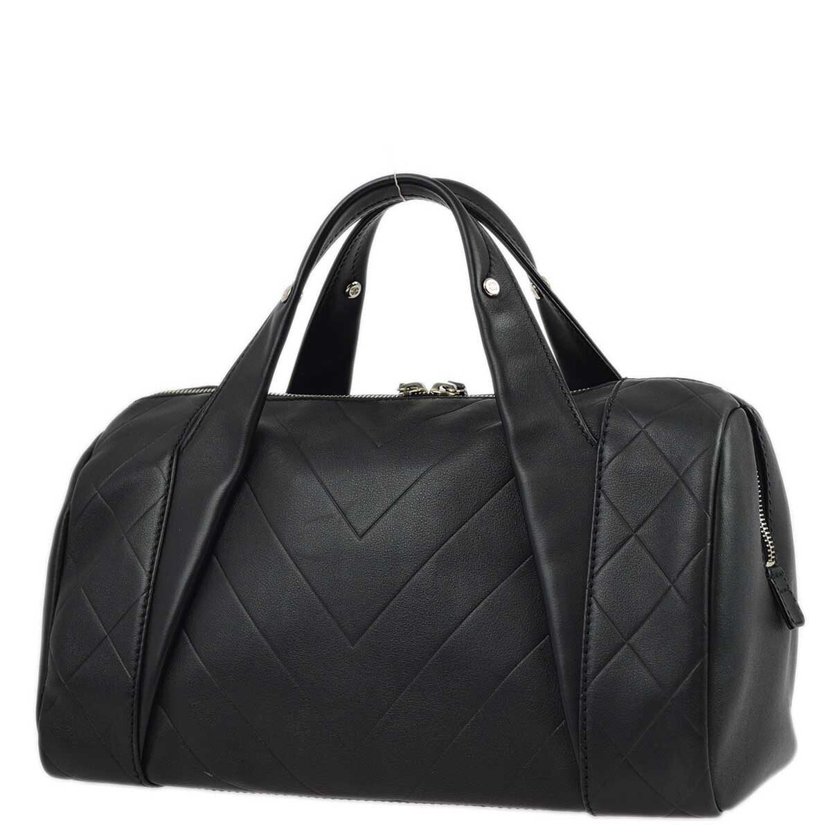 Chanel 2005-2006 Black Lambskin Chevron Handbag