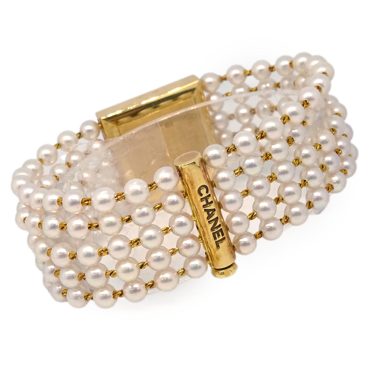 Chanel Mademoiselle Watch Quartz Pearl 18KYG #L