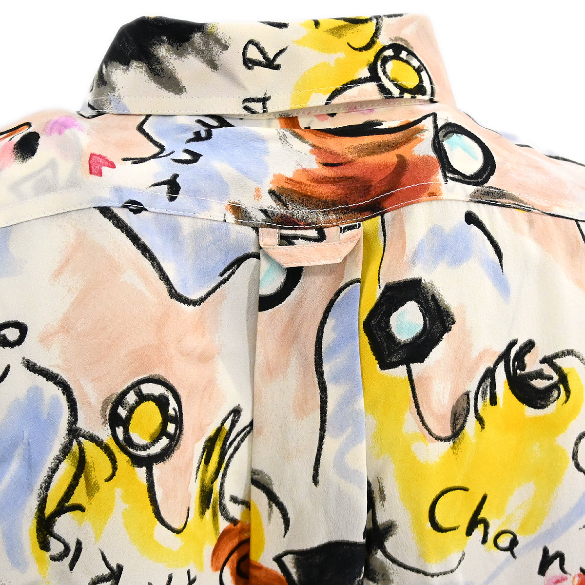 Chanel Blouse Shirt Multicolor 03535 #34