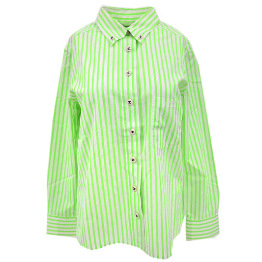 Chanel Blouse Shirt Light Green