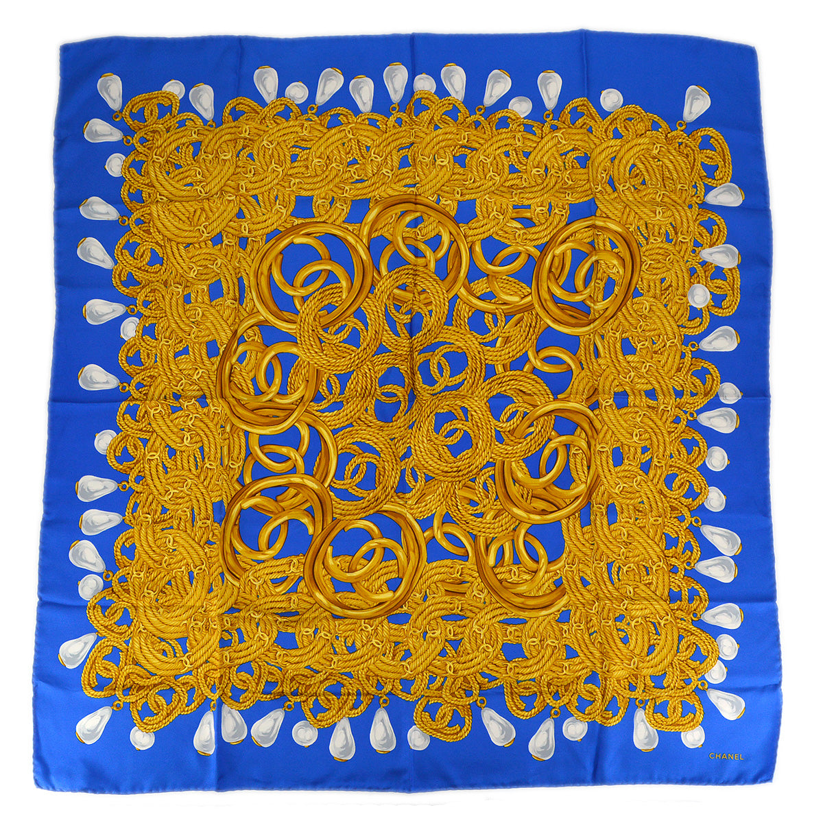 Chanel Blue Scarf Small Good