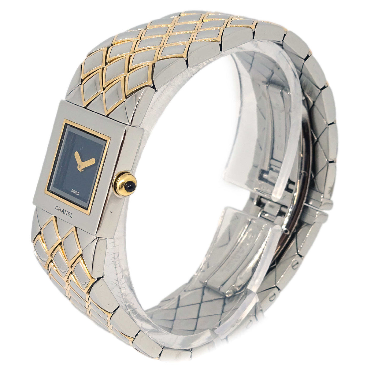 Chanel Matelasse Quartz Watch SS 18KYG