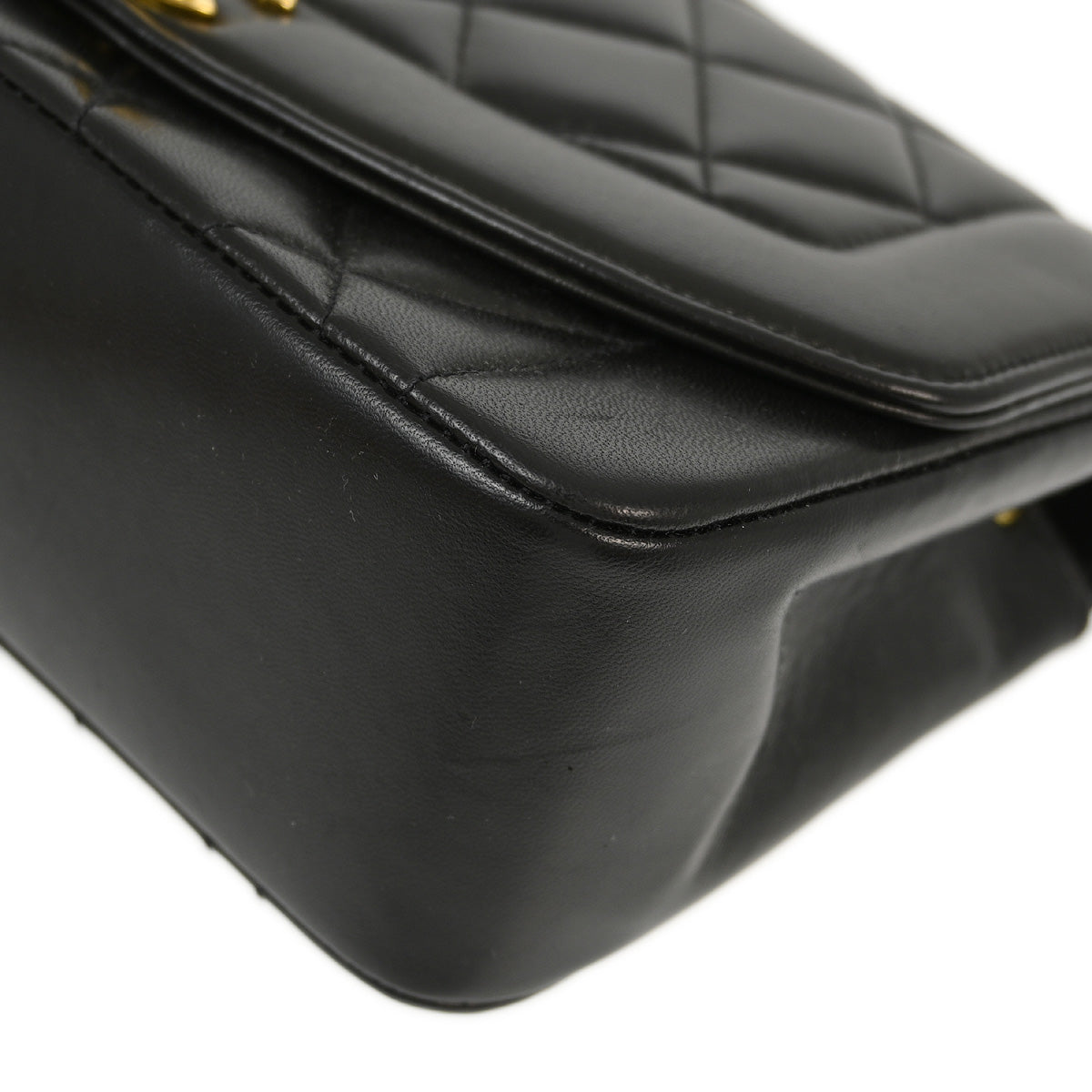 Chanel 1994-1996 Black Lambskin Small Diana Shoulder Bag