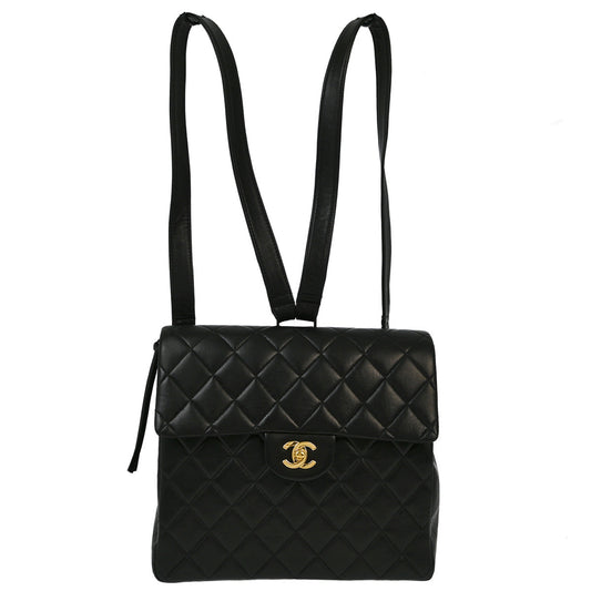 Chanel 1996-1997 Black Lambskin Backpack