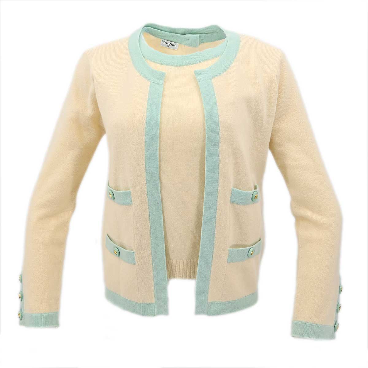 Chanel Ensemble Cardigan Top Ivory