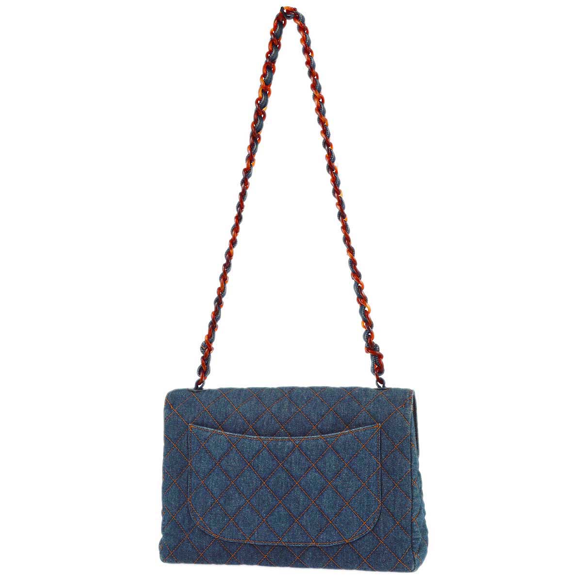 Chanel * 1996-1997 Indigo Denim Jumbo Classic Flap Shoulder Bag
