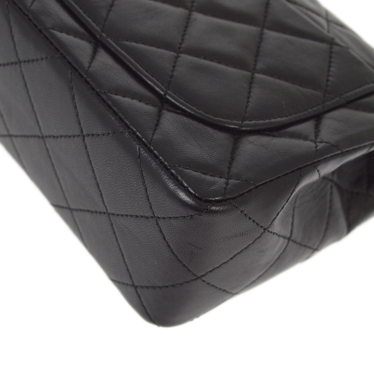 Chanel 1994-1996 Black Lambskin Mini Classic Square Flap Shoulder Bag 17