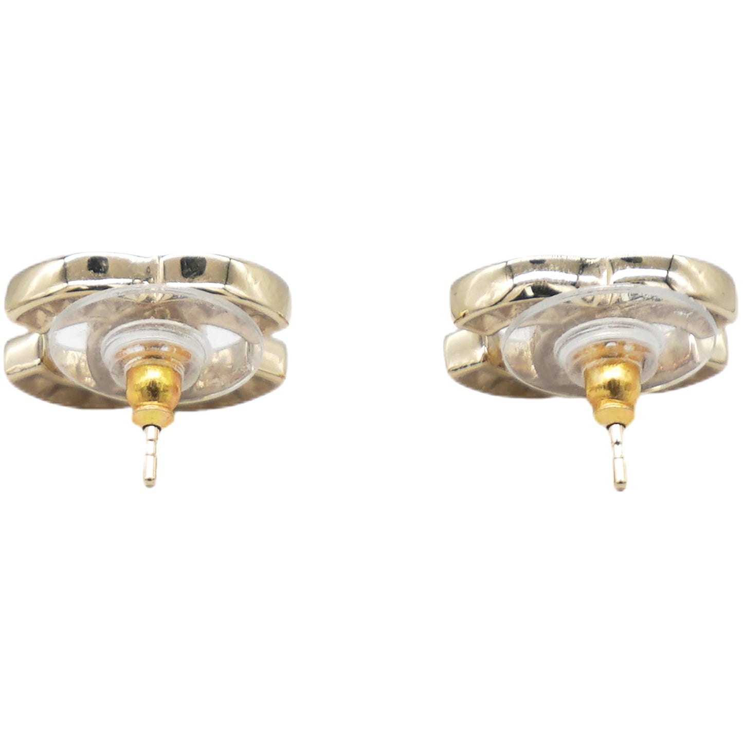 Chanel Crystal CC Earrings Gold