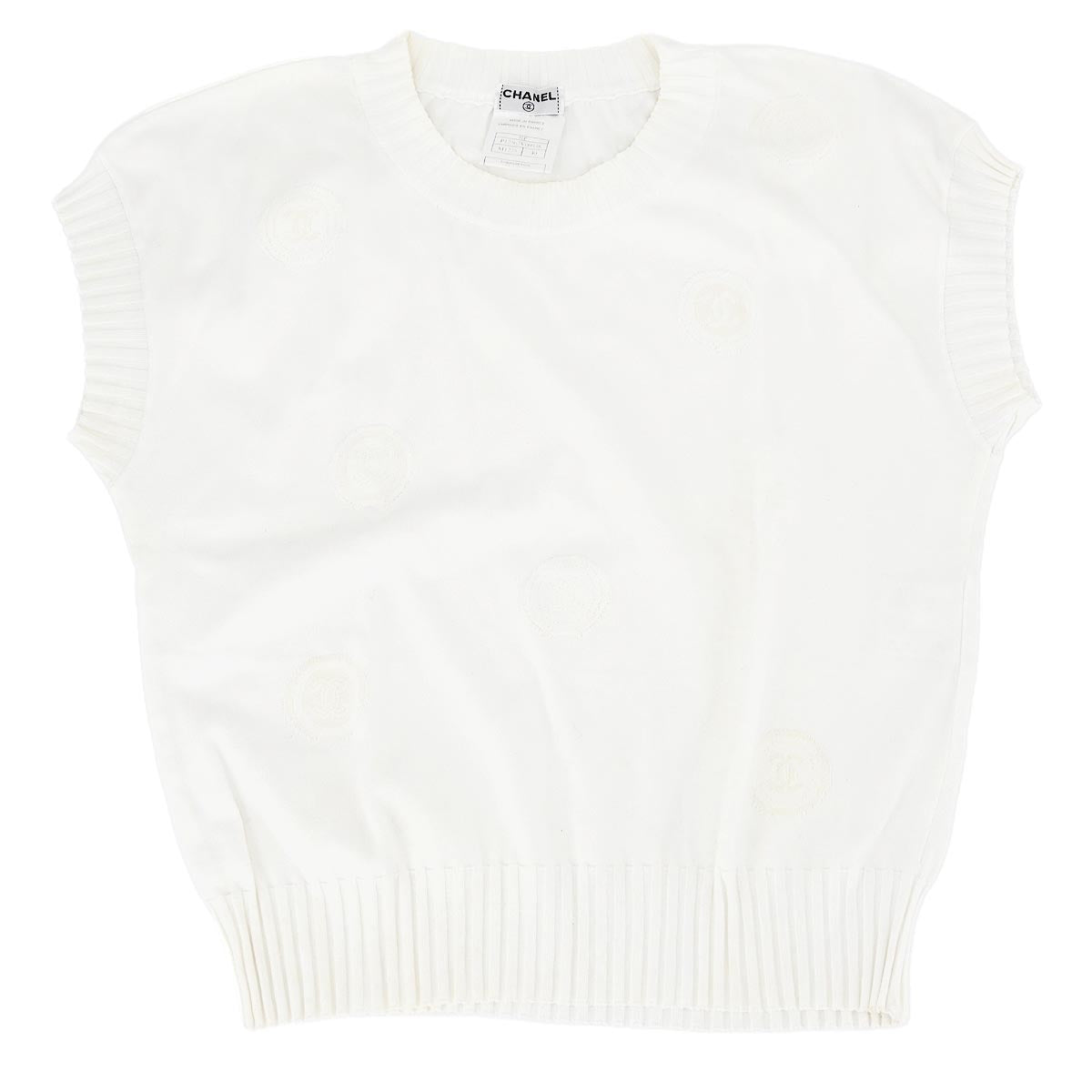 Chanel 2001 Sleeveless Top White #40