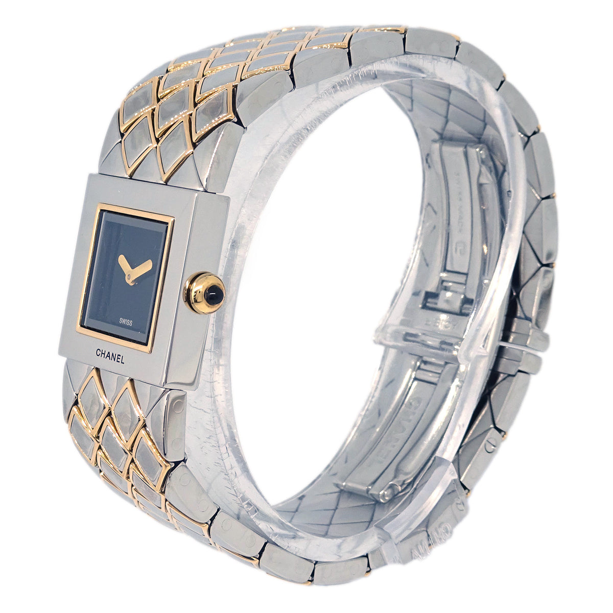 Chanel Matelasse Quartz Watch SS 18KYG