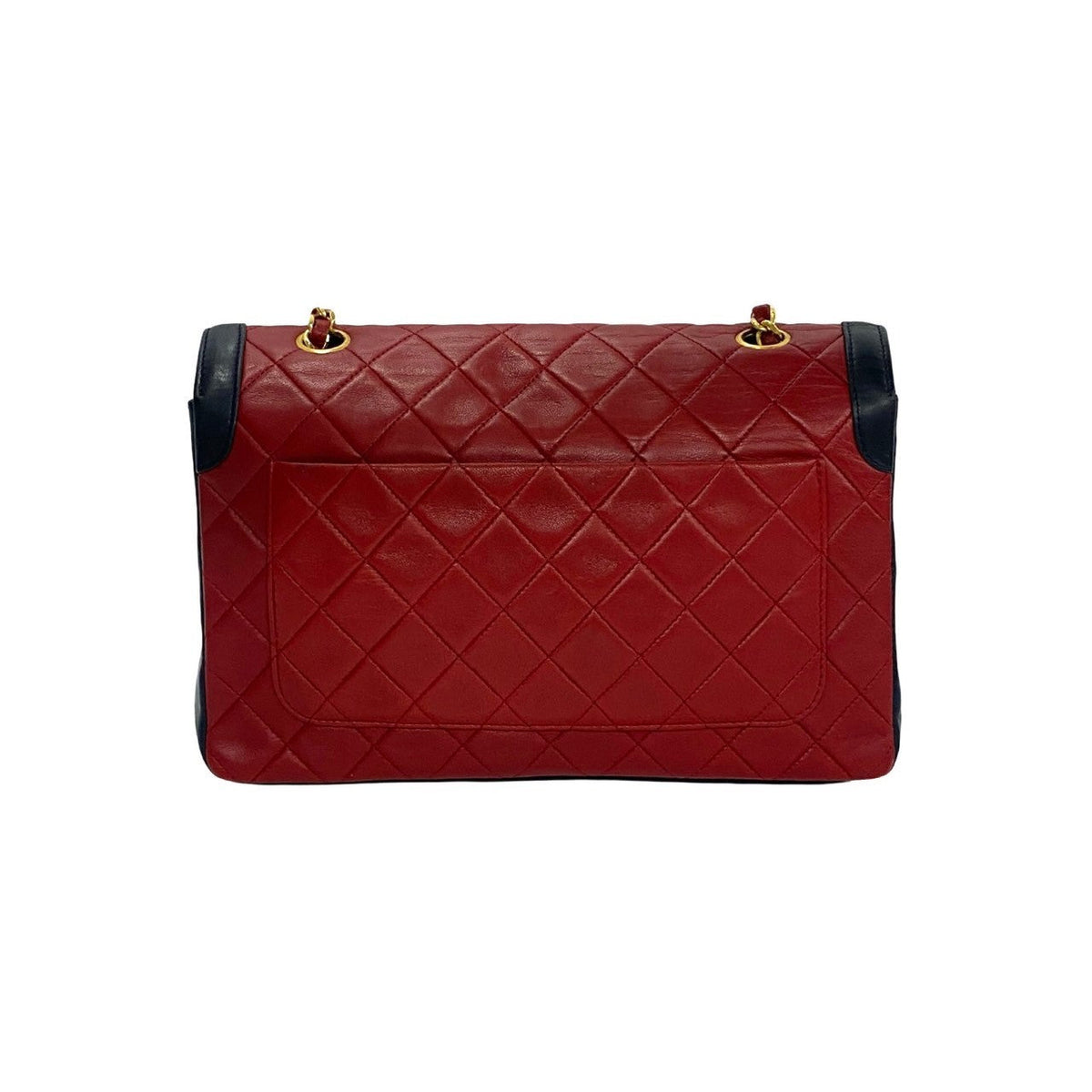 CHANEL Shoulder Bag lambskin Red Matrasse