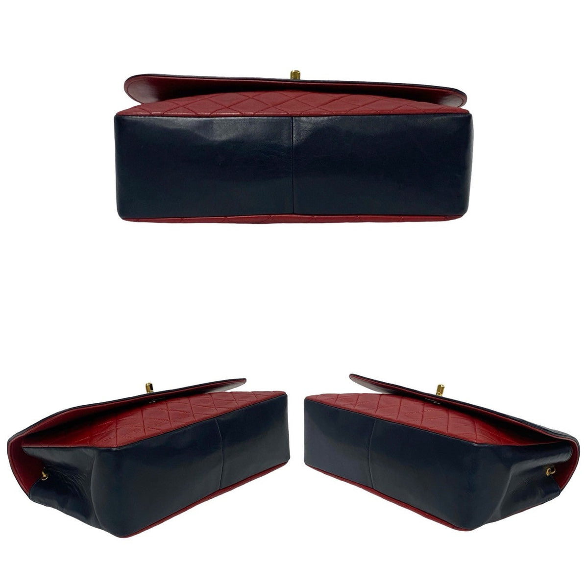 CHANEL Shoulder Bag lambskin Red Matrasse
