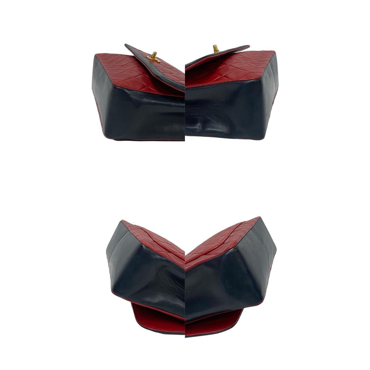 CHANEL Shoulder Bag lambskin Red Matrasse