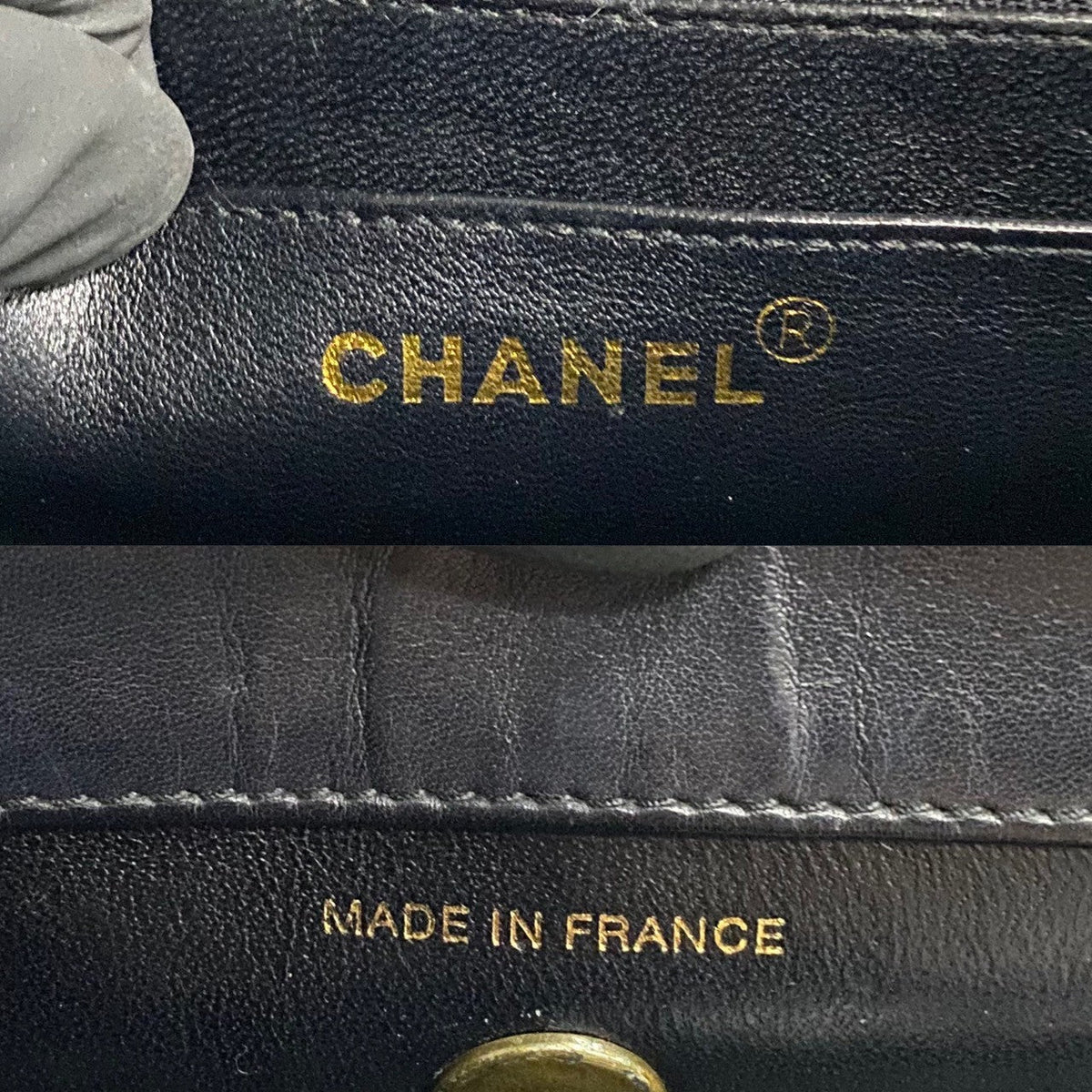 CHANEL Handbag lambskin black Matrasse
