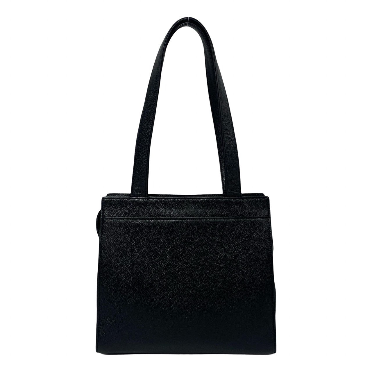 CHANEL Tote Bag Matt caviar skin black