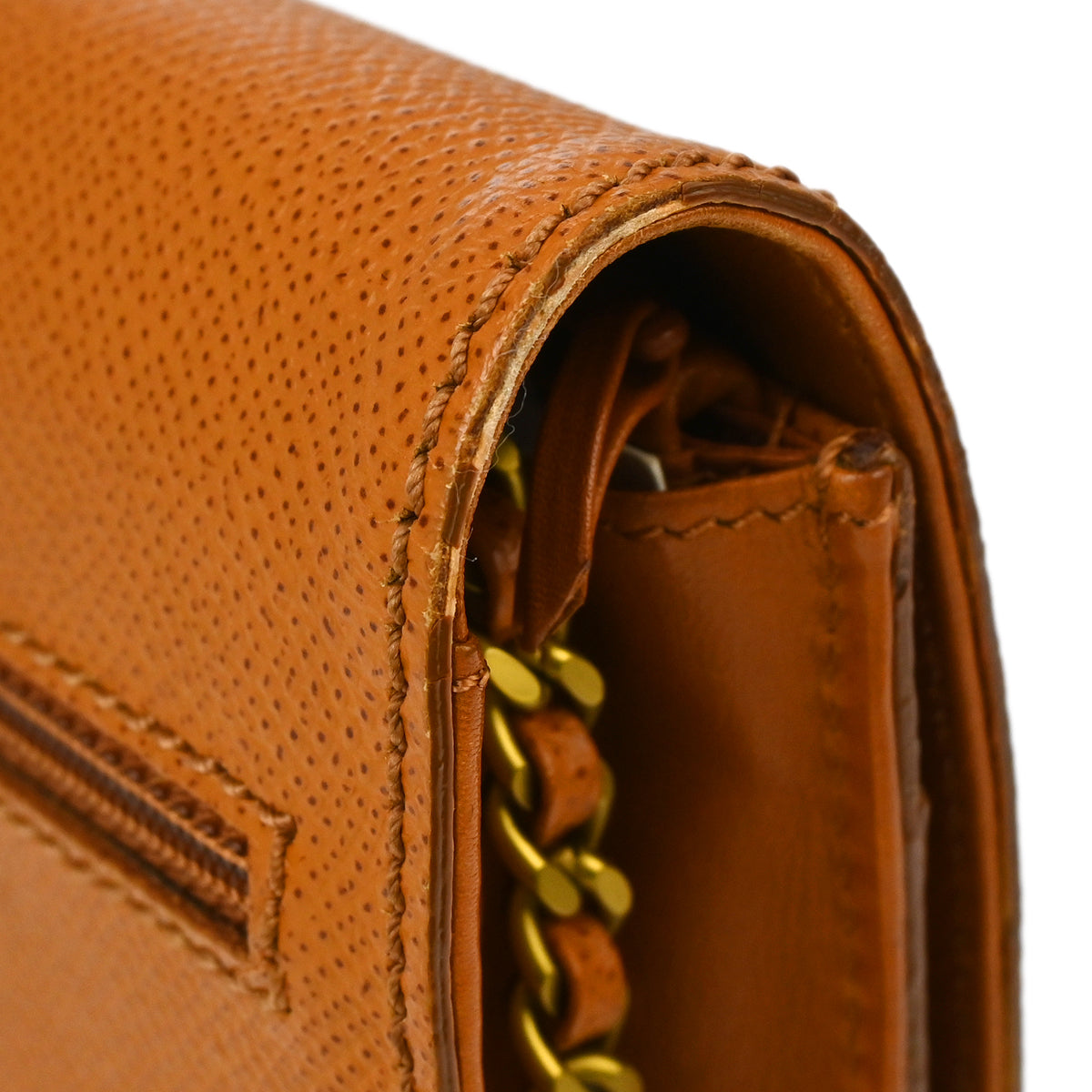 Chanel 1997-1999 Brown Caviar WOC Chain Shoulder Wallet Bag