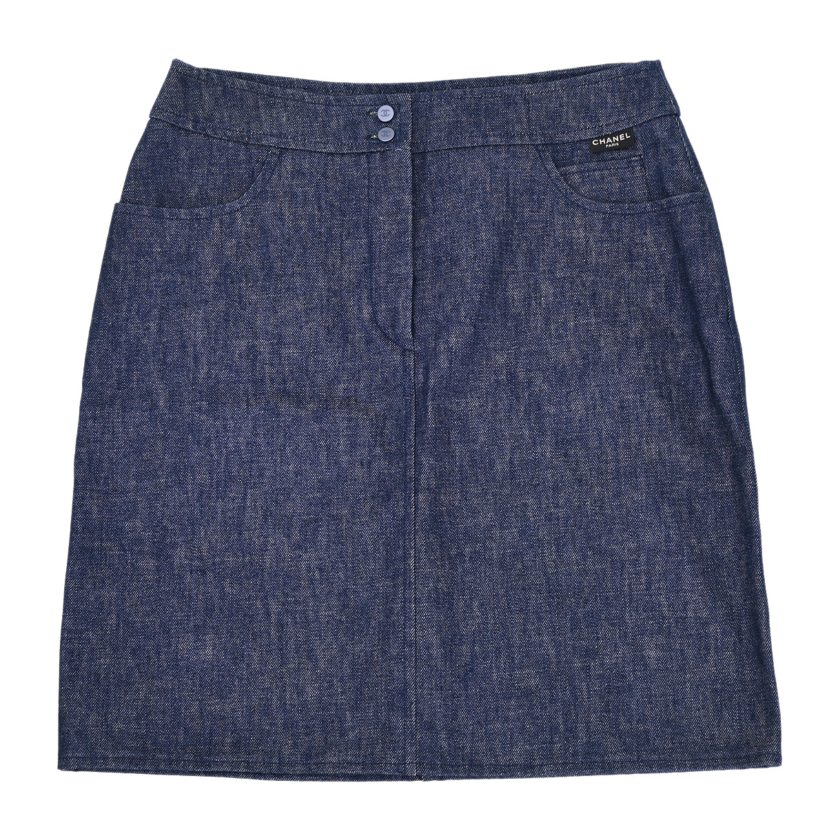 Chanel 1999 Denim Skirt Indigo #44