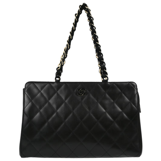 Chanel 2000-2001 Black Calfskin Tote Handbag
