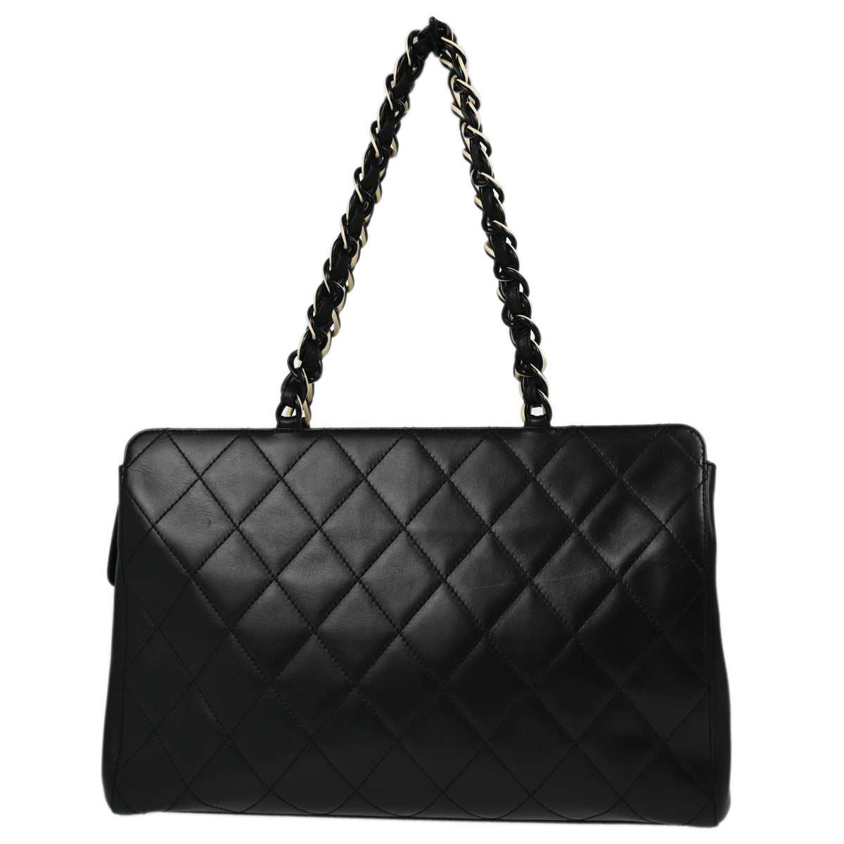 Chanel 2000-2001 Black Calfskin Tote Handbag