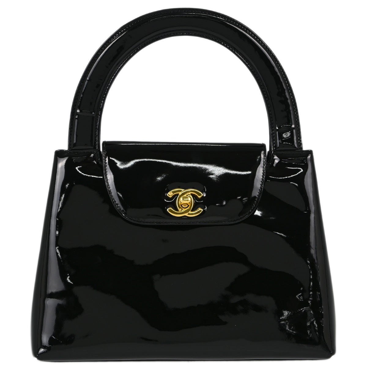 Chanel * 1997-1999 Black Patent Leather Handbag