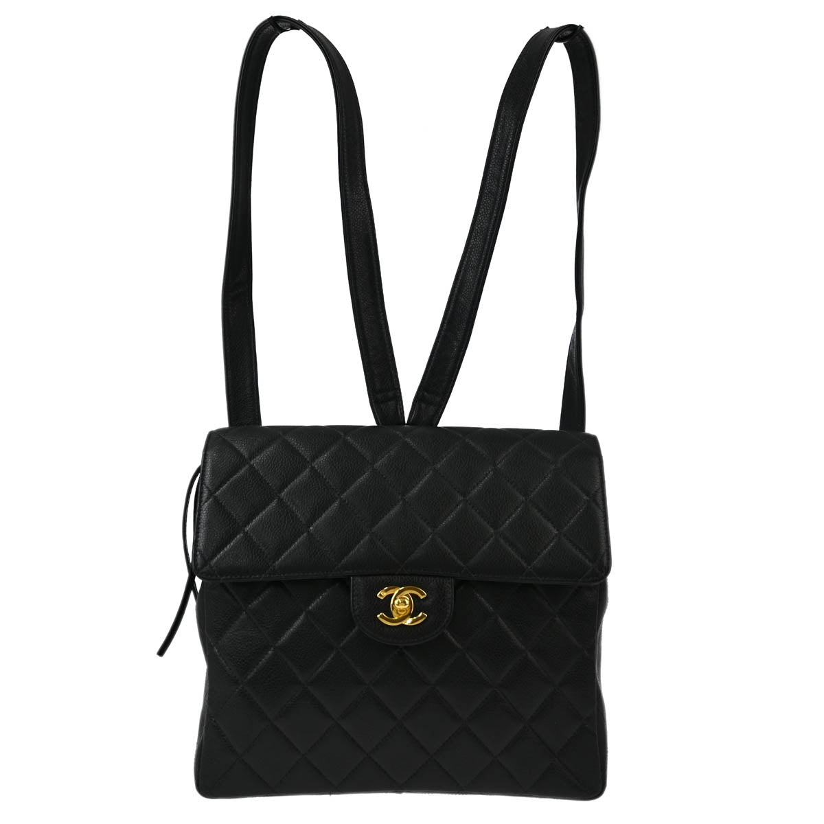 Chanel 1996-1997 Black Caviar Backpack