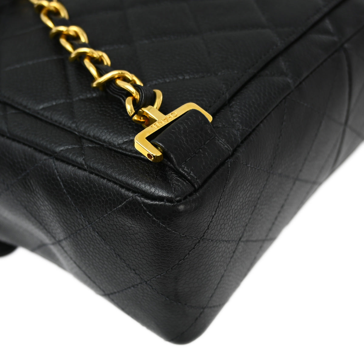 Chanel 1996-1997 Black Caviar Backpack