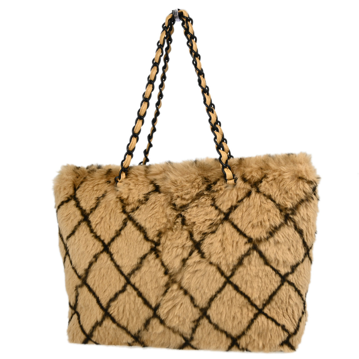 Chanel 2000-2001 Beige Fur Tote Handbag