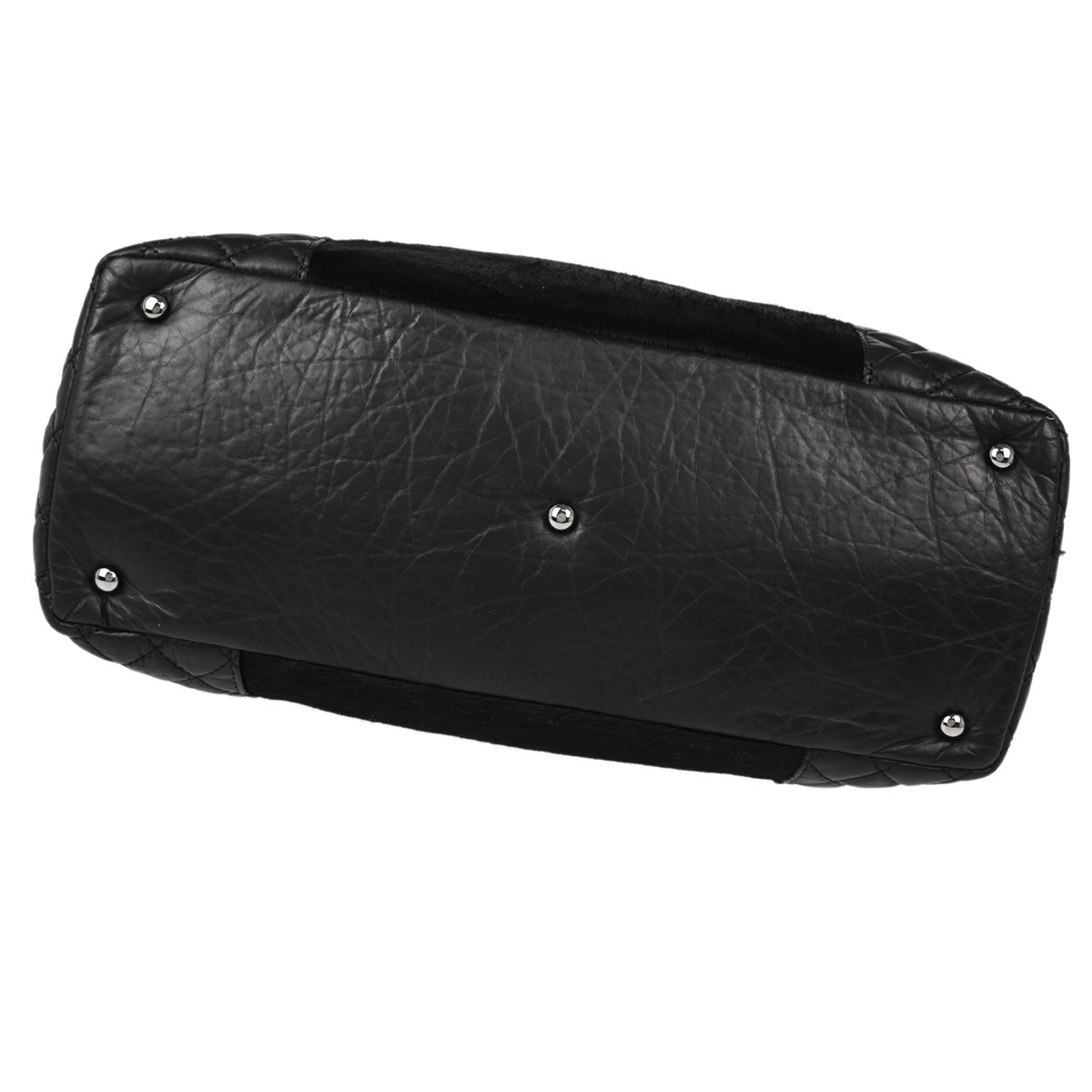 Chanel 2005-2006 Black Pony Hair Lambskin Shoulder Tote Bag