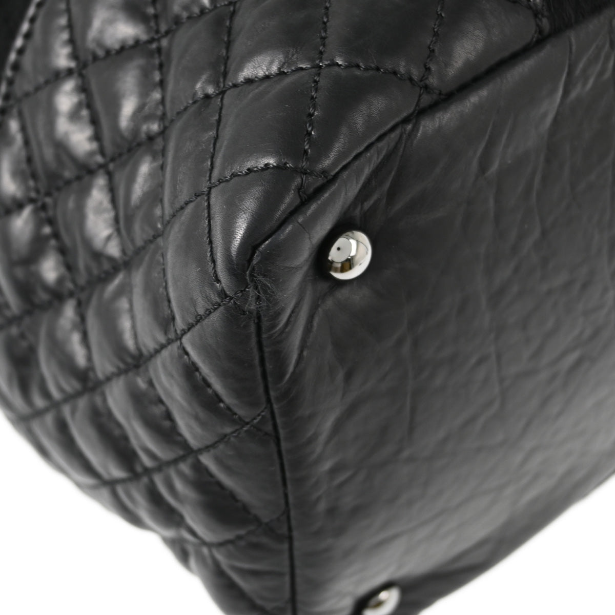 Chanel 2005-2006 Black Pony Hair Lambskin Shoulder Tote Bag