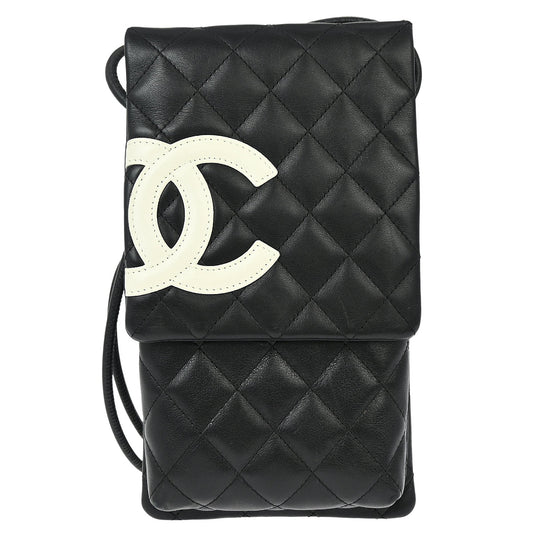 Chanel 2005-2006 Black Calfskin Cambon Ligne Shoulder Pochette