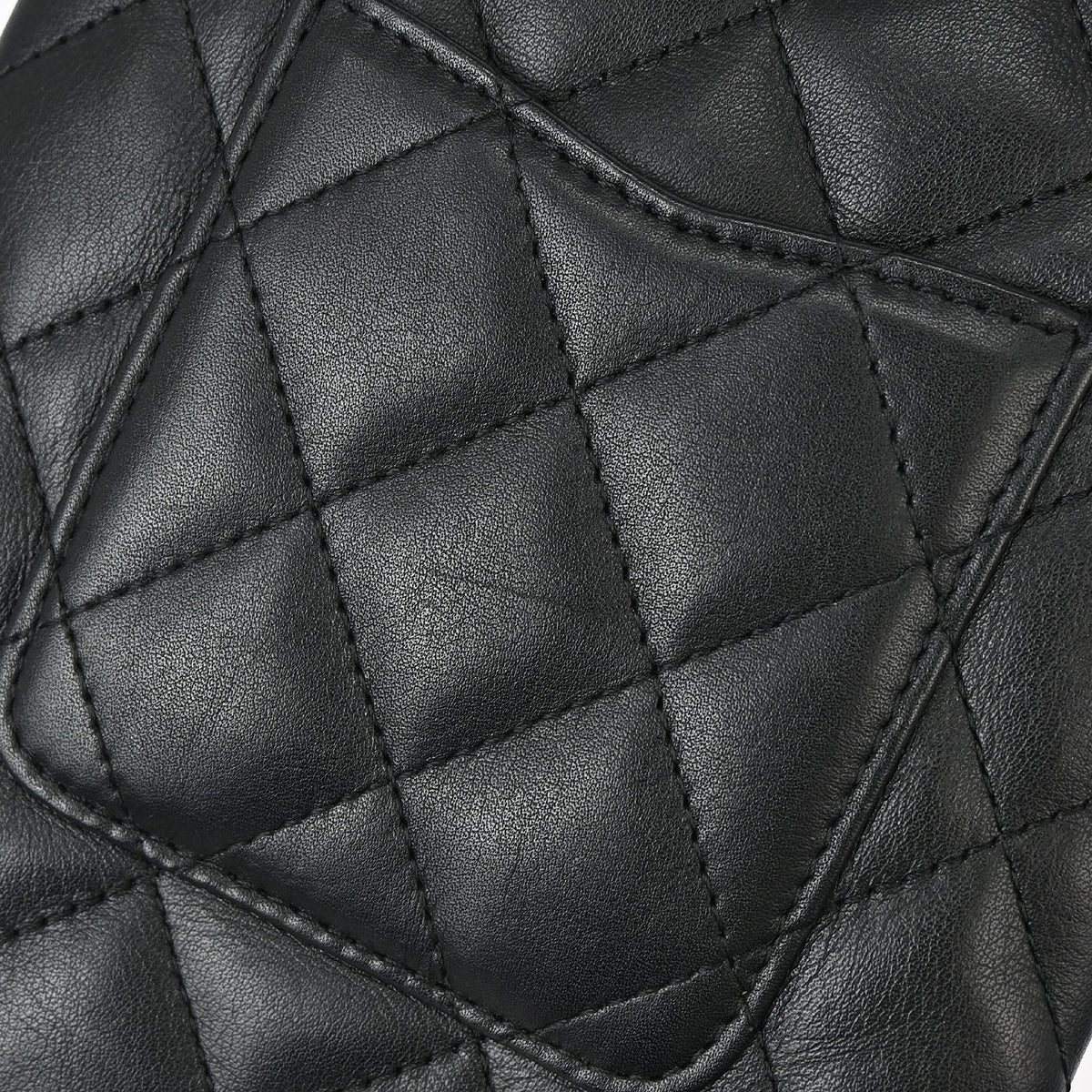Chanel 2005-2006 Black Calfskin Cambon Ligne Shoulder Pochette