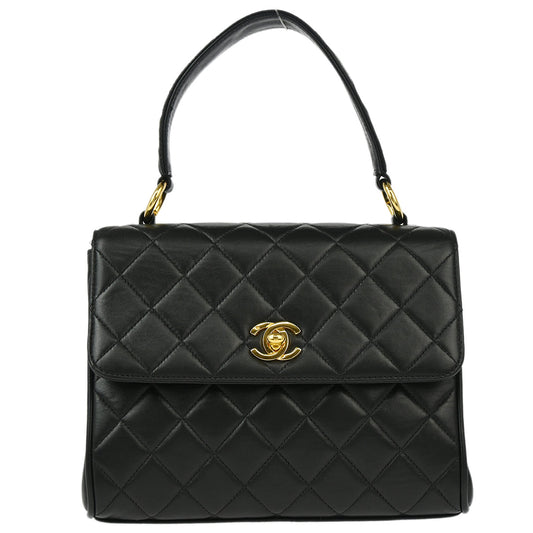 Chanel 1996-1997 Black Lambskin Handbag