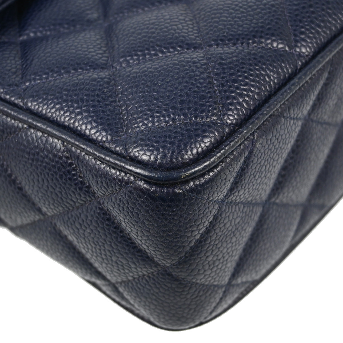Chanel 1991-1994 Navy Caviar Camera Bag Small