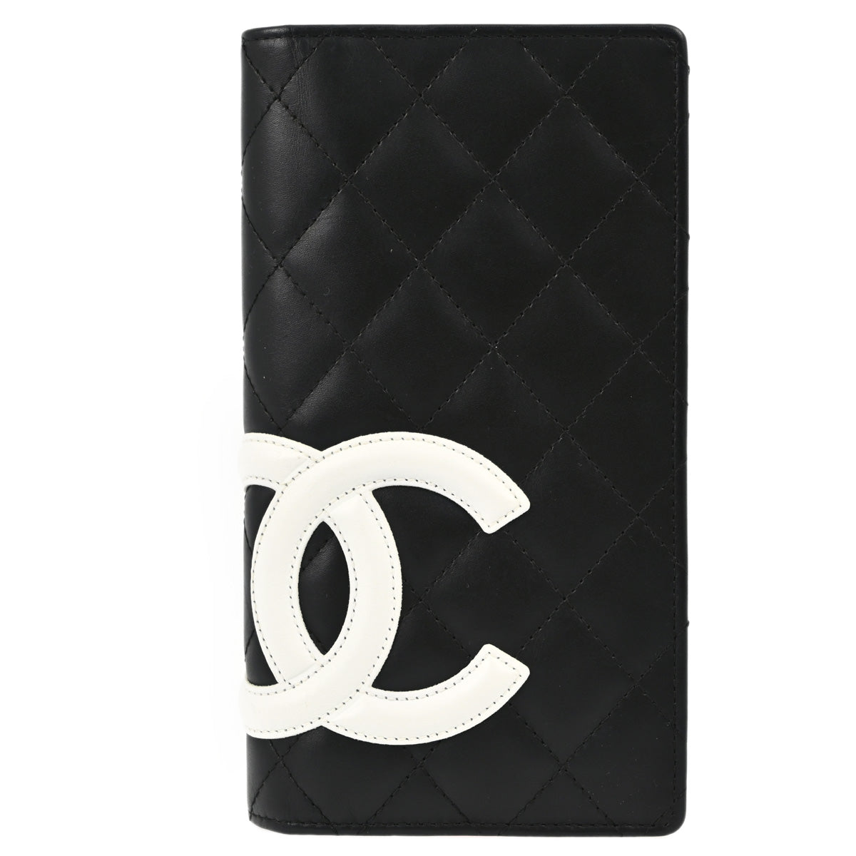 Chanel Black Calfskin Cambon Ligne Long Wallet