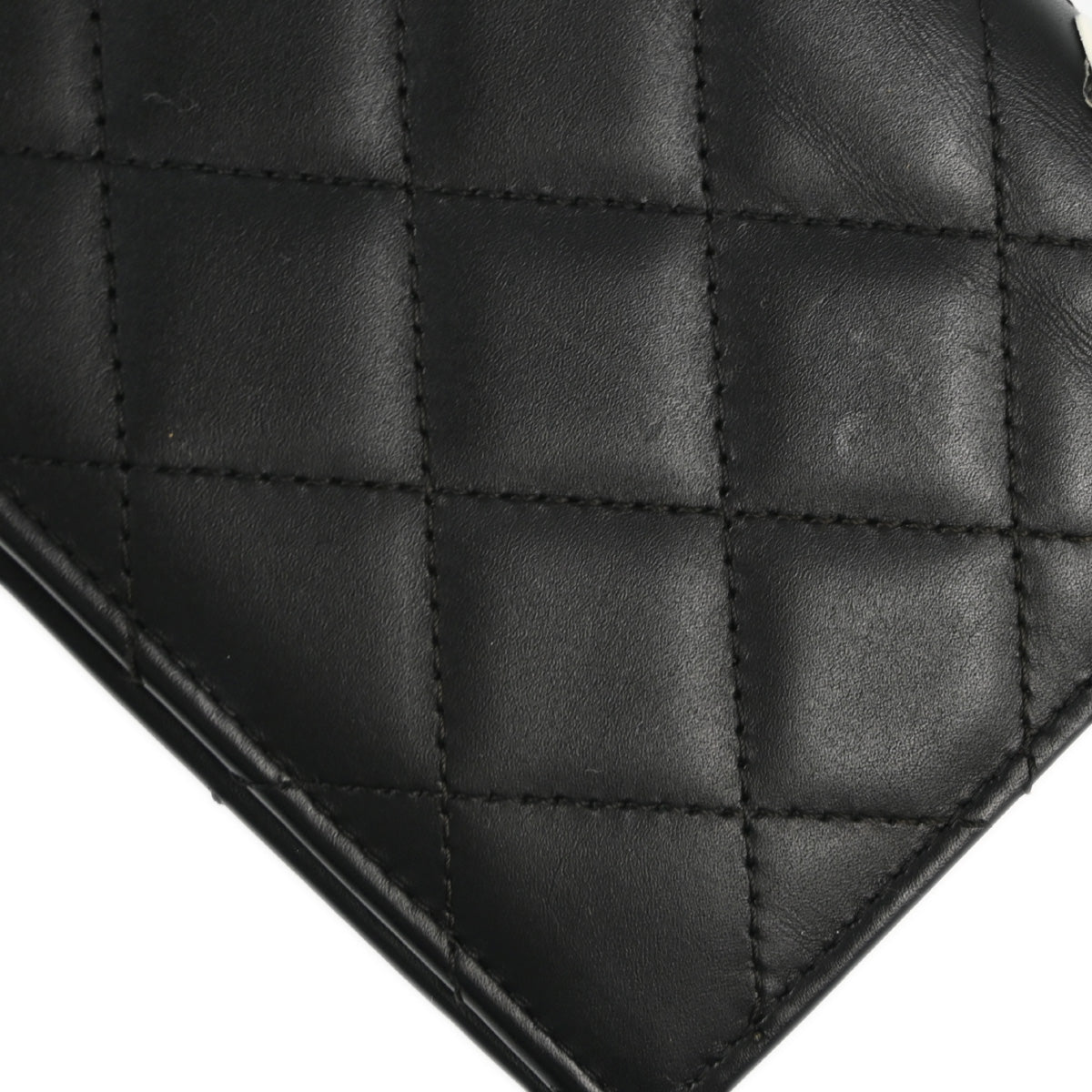 Chanel Black Calfskin Cambon Ligne Long Wallet