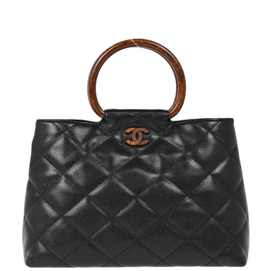 Chanel Black Caviar Tote Handbag