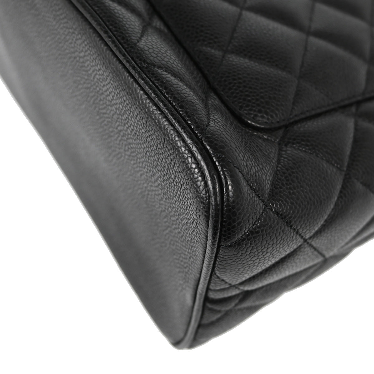 Chanel Black Caviar Medallion Tote Handbag