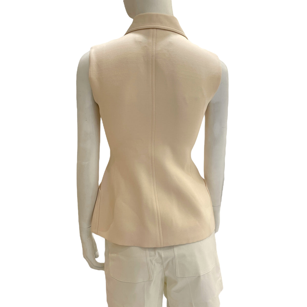 Gilet Vest 34 Ivory Lac in Wool, silk, Lacquered Metal hardware
