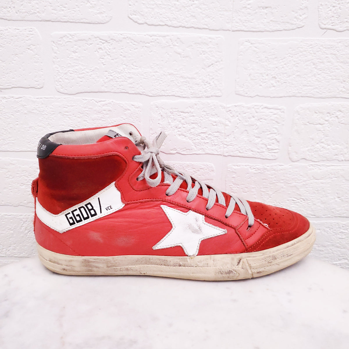 GOLDEN GOOSE RED ‘2.12’ SNEAKERS - SIZE 38