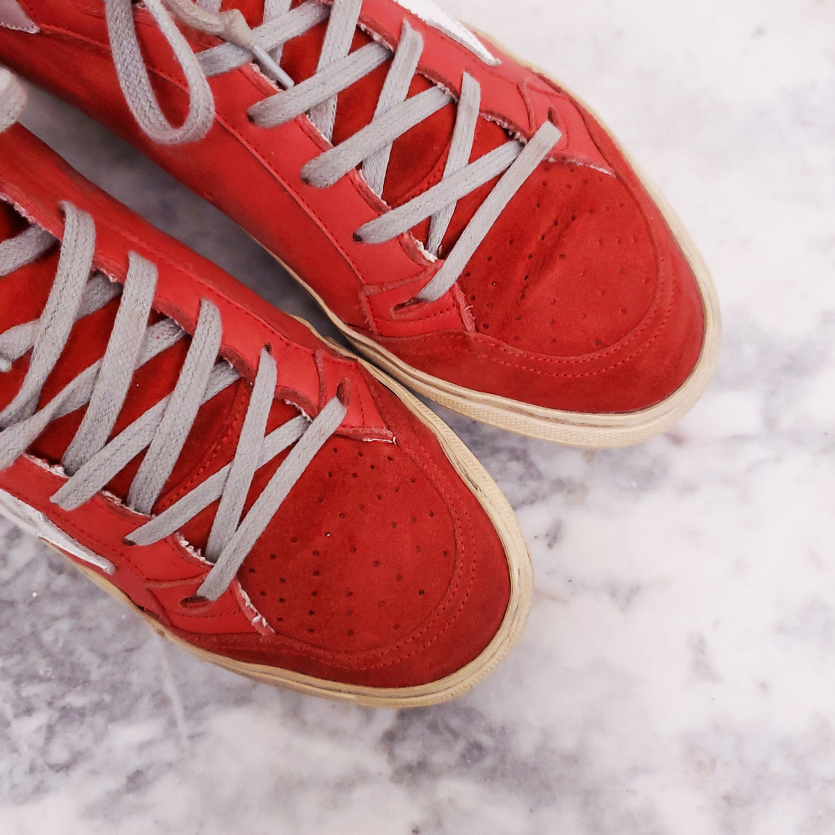 GOLDEN GOOSE RED ‘2.12’ SNEAKERS - SIZE 38