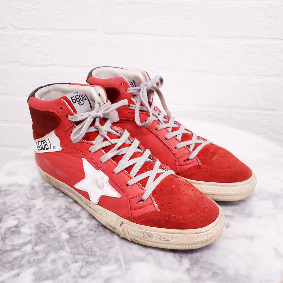 GOLDEN GOOSE RED ‘2.12’ SNEAKERS - SIZE 38