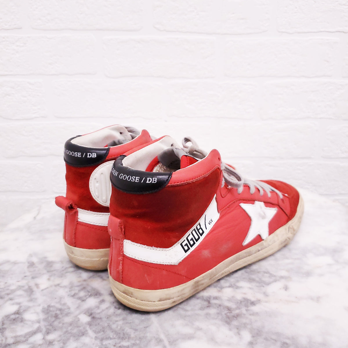 GOLDEN GOOSE RED ‘2.12’ SNEAKERS - SIZE 38