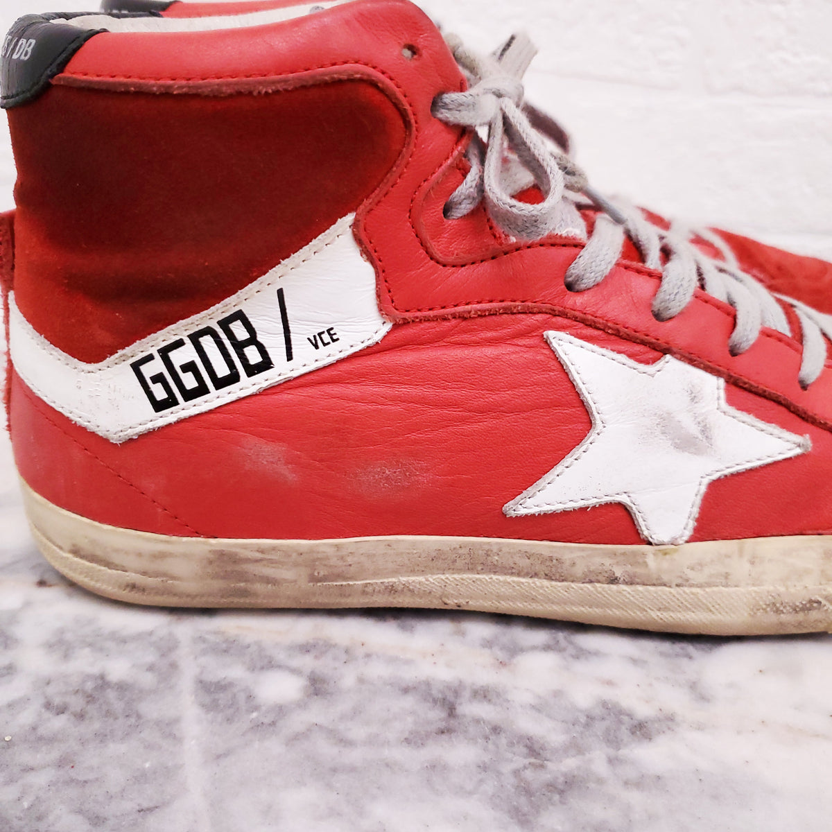 GOLDEN GOOSE RED ‘2.12’ SNEAKERS - SIZE 38