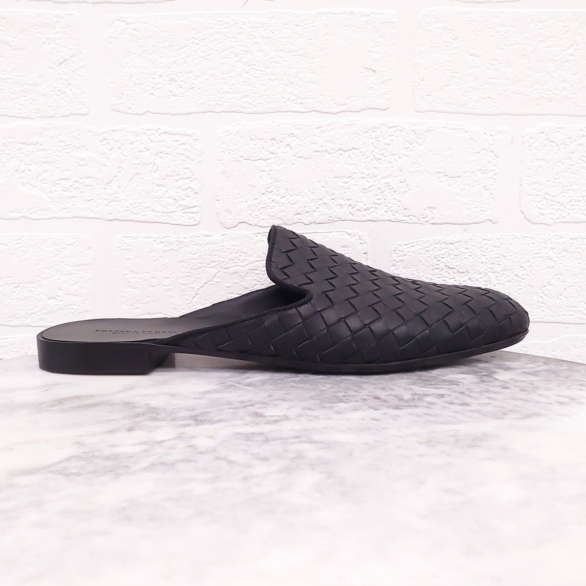BOTTEGA VENETA BLACK 'SUNDAY SLIPPER' - SIZE 38